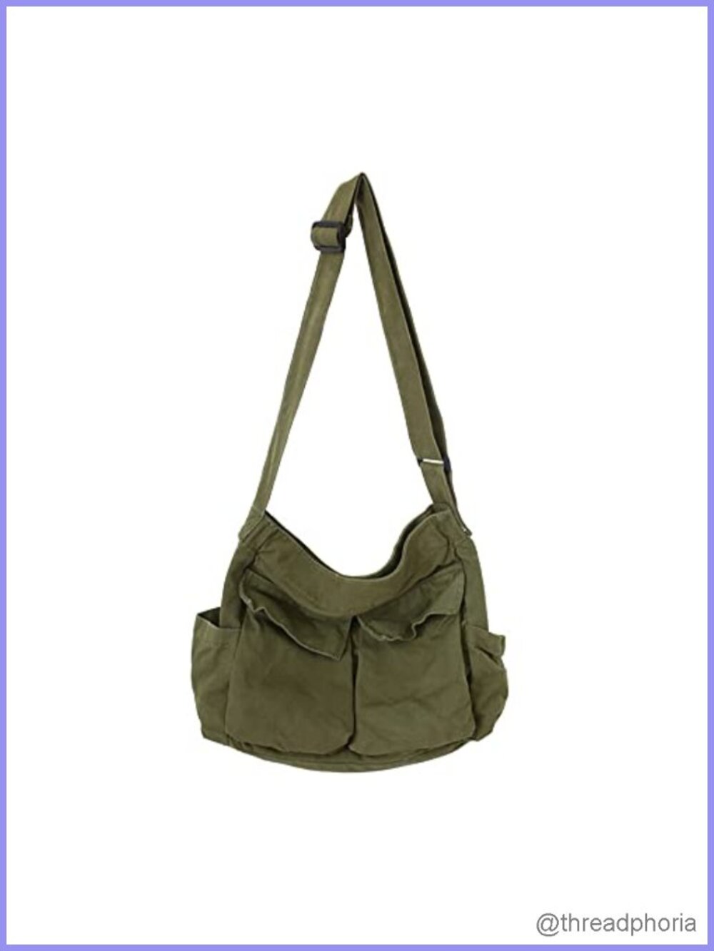 Canvas Boho Hobo Crossbody Bag Sling Tote Large Hippie Handbag